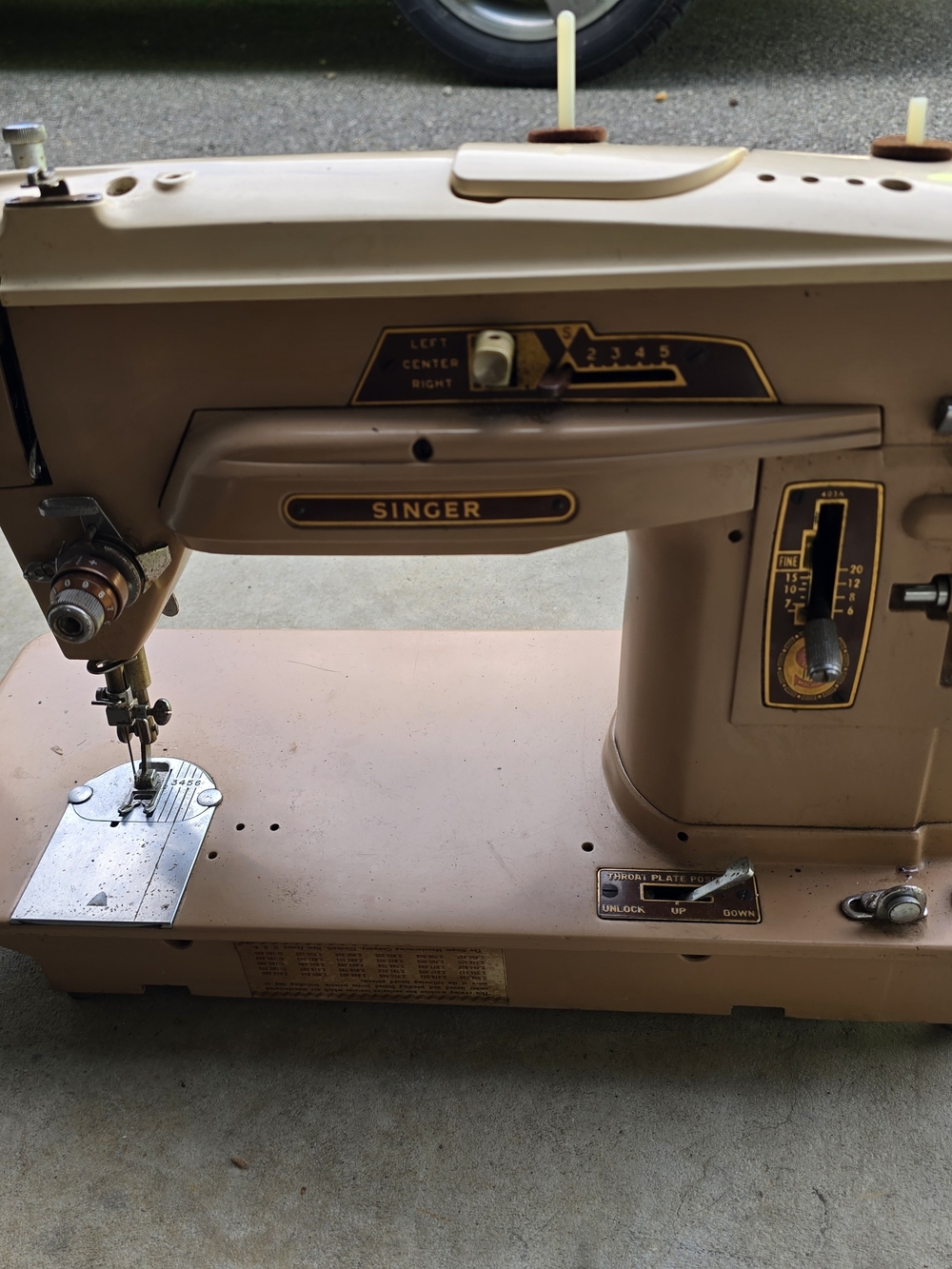 Singer Vintage 403a Slant O Matic All Metal